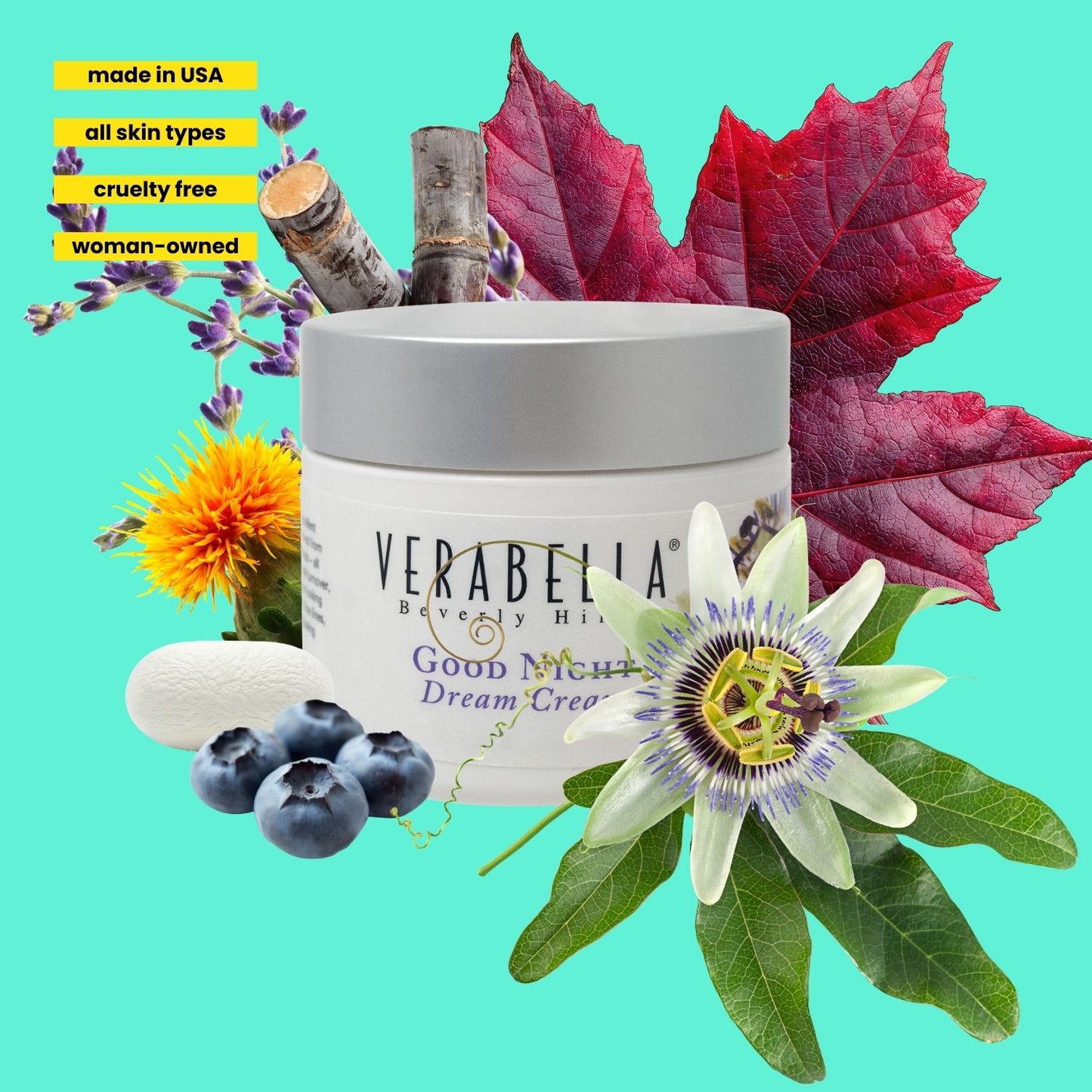 VERABELLA Good Night Dream Cream ingredients and features