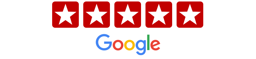 five stars on Google