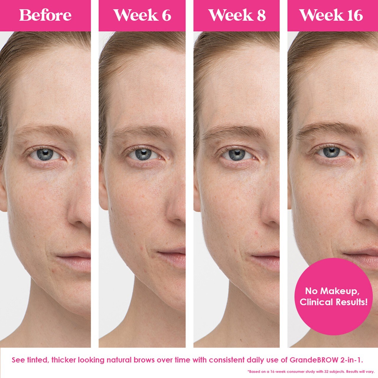 Before and After Week 16 GrandeBrow 2-in-1 - call for details