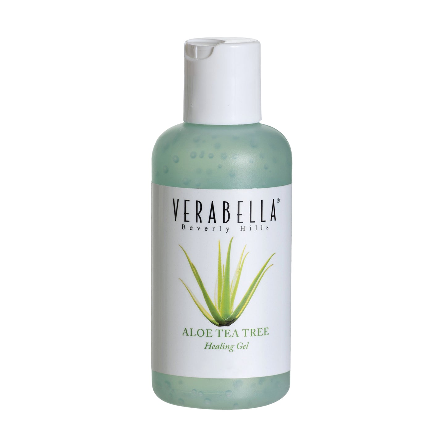 Small bottle of Verabella Beverly Hills Aloe Tea Tree Healing Gel 