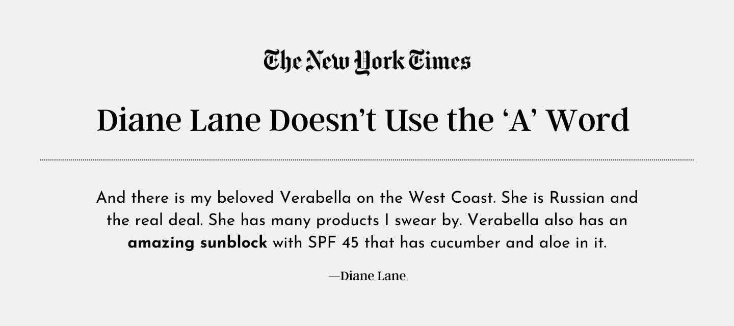 Verabella - The New York Times "Diane Lane Doesn't Use the 'A' Word"
