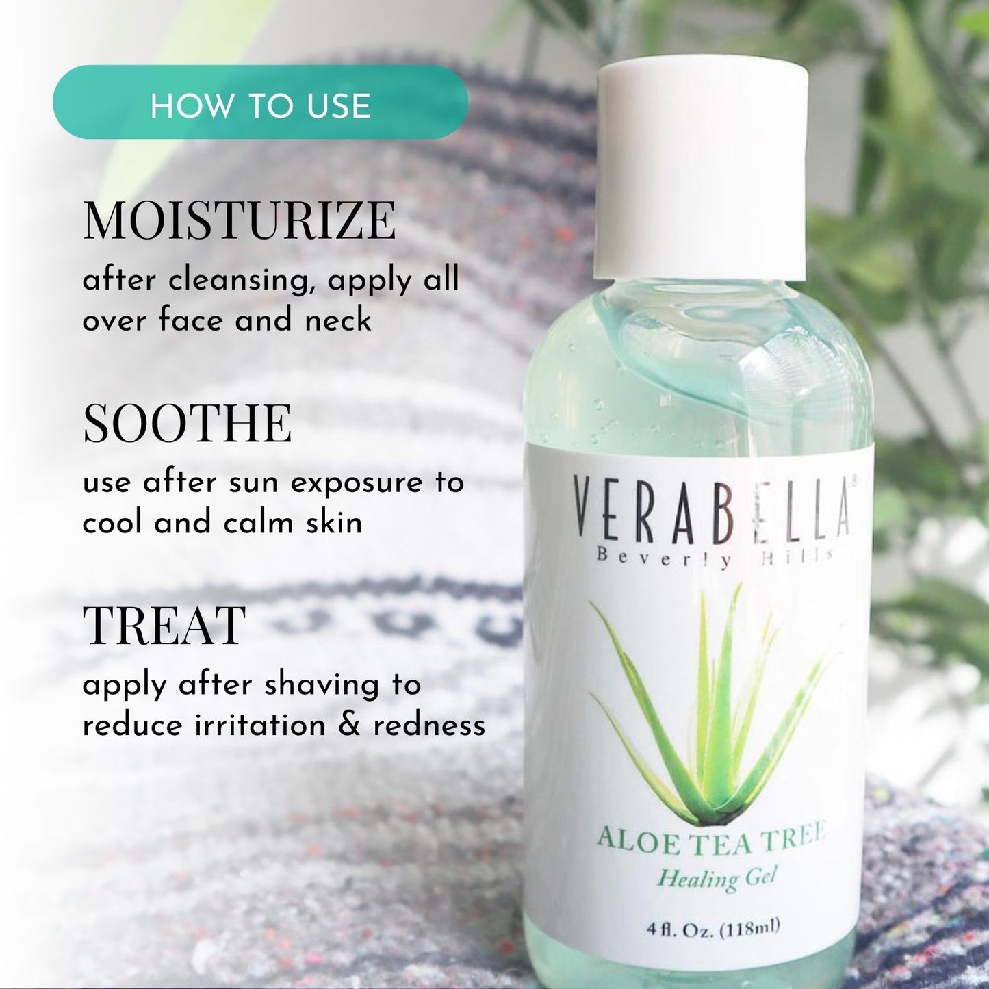How to Use VERABELLA Aloe Tea Tree Healing Gel