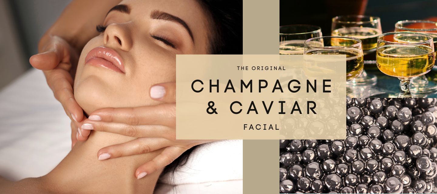 Woman receiving Champagne & Caviar Facial at Verabella