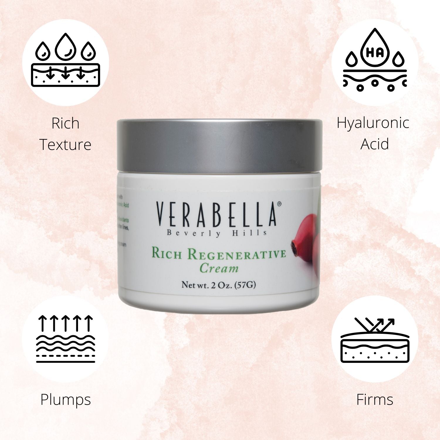 Verabella Rich Regenerative Cream is a rich firming moisturizer.