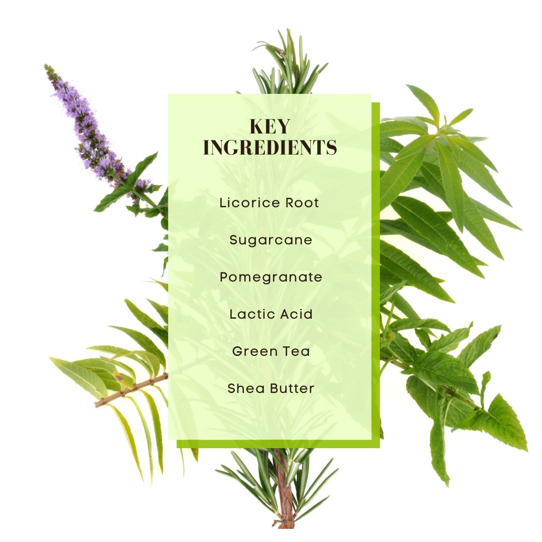 Lemon Verbena key ingredients: licorice and pomegranate