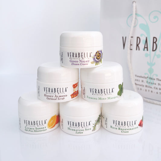 Verabella travel size skincare products